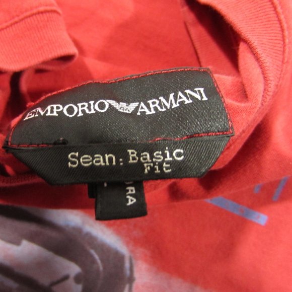 Emporio Armani Women's Red Car Vintage tee Top T-shirt L - Picture 6 of 8